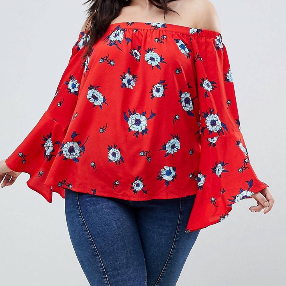 ASOS Floral OTS Top